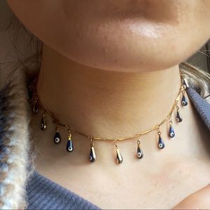 🧿Vida Kush handmade dangley evil eye choker necklace🧿